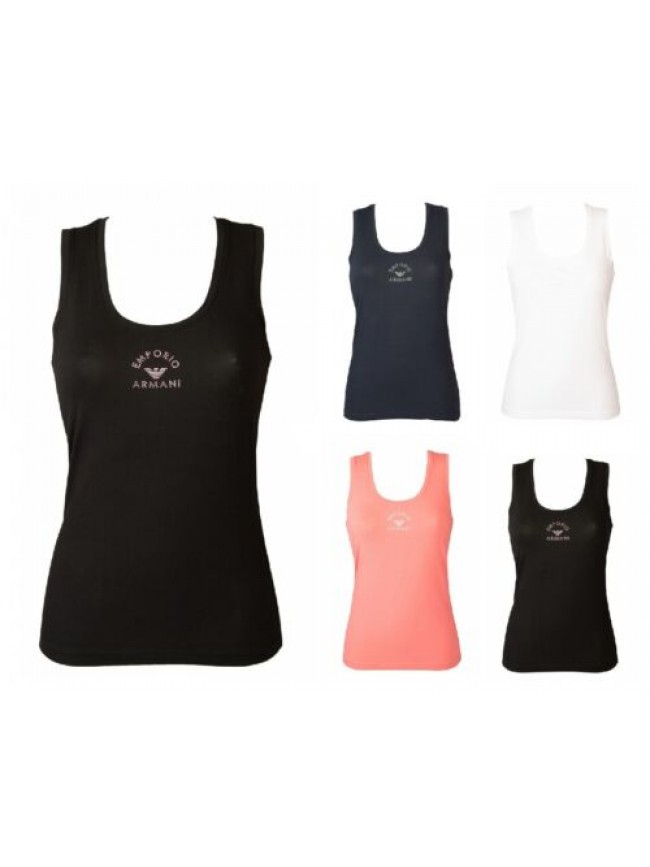 SG Canotta donna EMPORIO ARMANI canottiera canotta spalla larga cotone elasticiz
