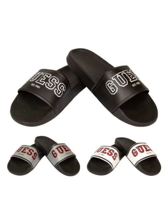 SG Ciabatte uomo GUESS a fascia slide mare piscina beachwear articolo FMOCIAELE1