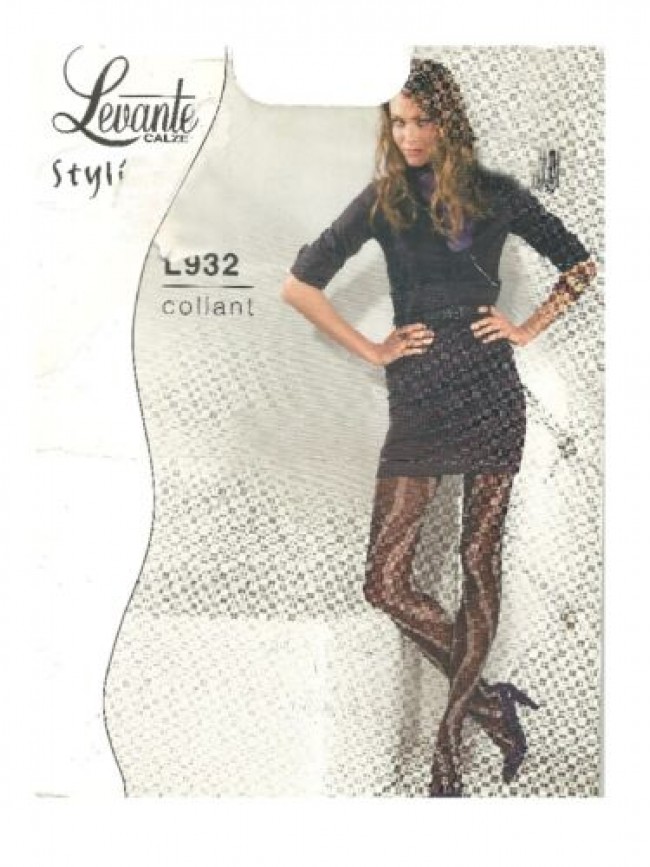 SG Collant donna LEVANTE lavorato 40 den bordo elastico soft confort punta nuda 