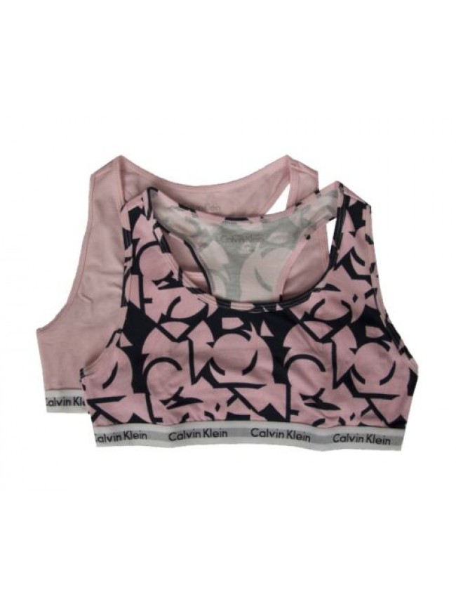 SG Confezione 2 bralette reggiseno bimba bambina ragazza bipack CK CALVIN KLEIN 