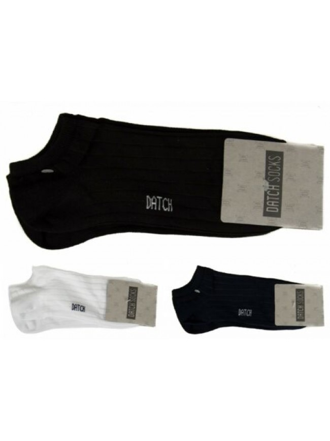 SG Confezione 2 paia calze girocaviglia con costina unisex cotone bipack DATCH a