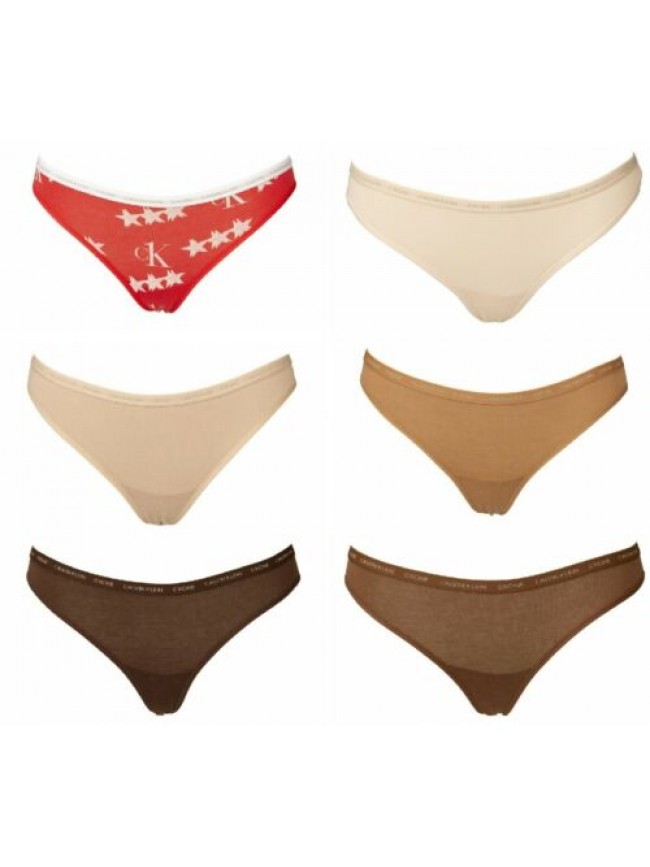 SG Confezione 2 slip CK CALVIN KLEIN perizoma donna bipack slip mutande underwea