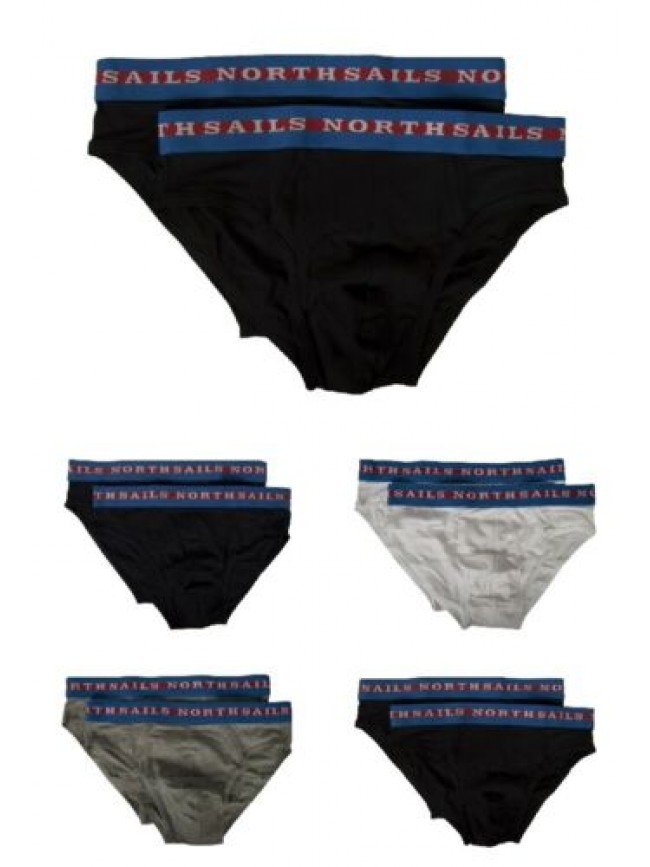 SG Confezione 2 slip bipack mutanda uomo elastico a vista underwear NORTH SAILS 