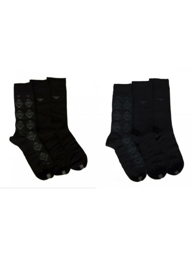 SG Confezione 3 paia calze corte assortite calzini EMPORIO ARMANI articolo 30240