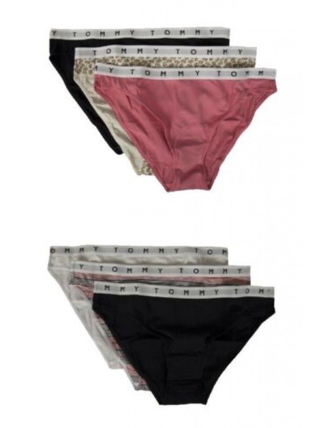 SG Confezione 3 slip donna elastico a vista tripack TOMMY HILFIGER articolo UW0U