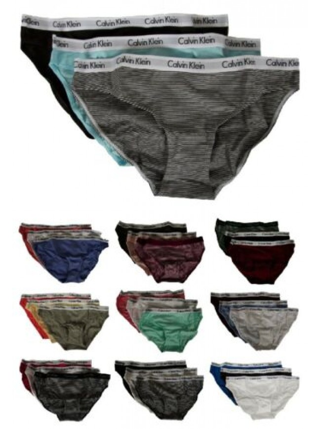 SG Confezione 3 slip donna tripack mutande underwear CK CALVIN KLEIN articolo QD