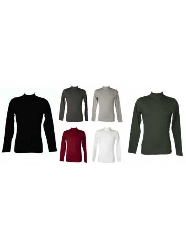 SG Lupetto mezzo collo uomo maglia manica lunga caldo e soffice cotone bio RAGNO