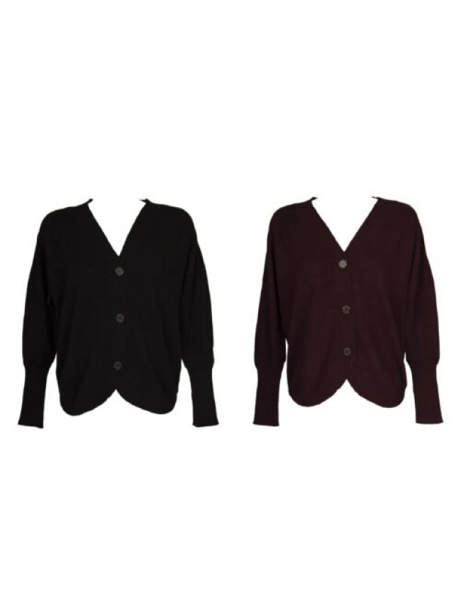 SG Maglia aperta donna manica lunga cardigan con bottoni misto viscosa RAGNO art