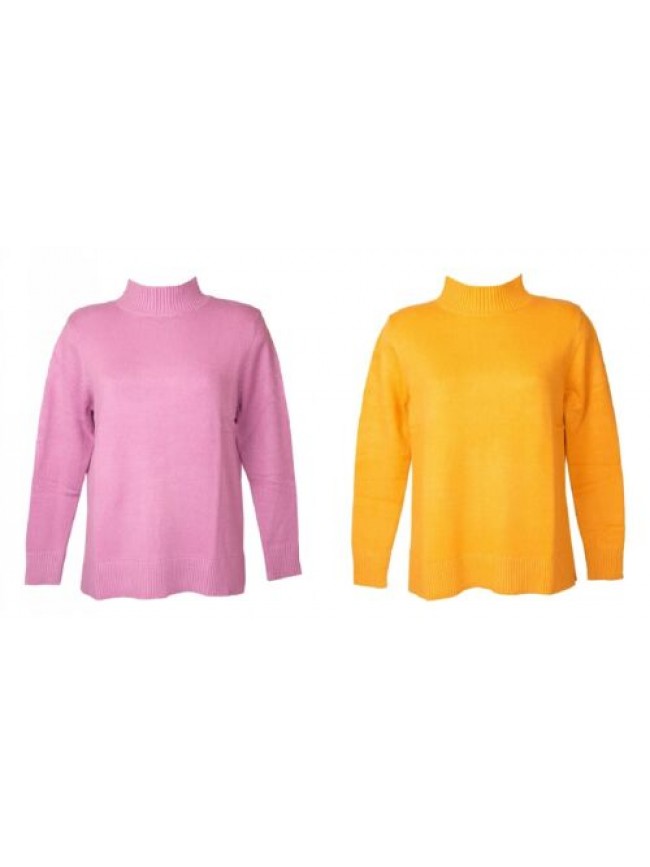 SG Maglia donna RAGNO lupetto manica lunga spacchi laterali finezza 7 super soft