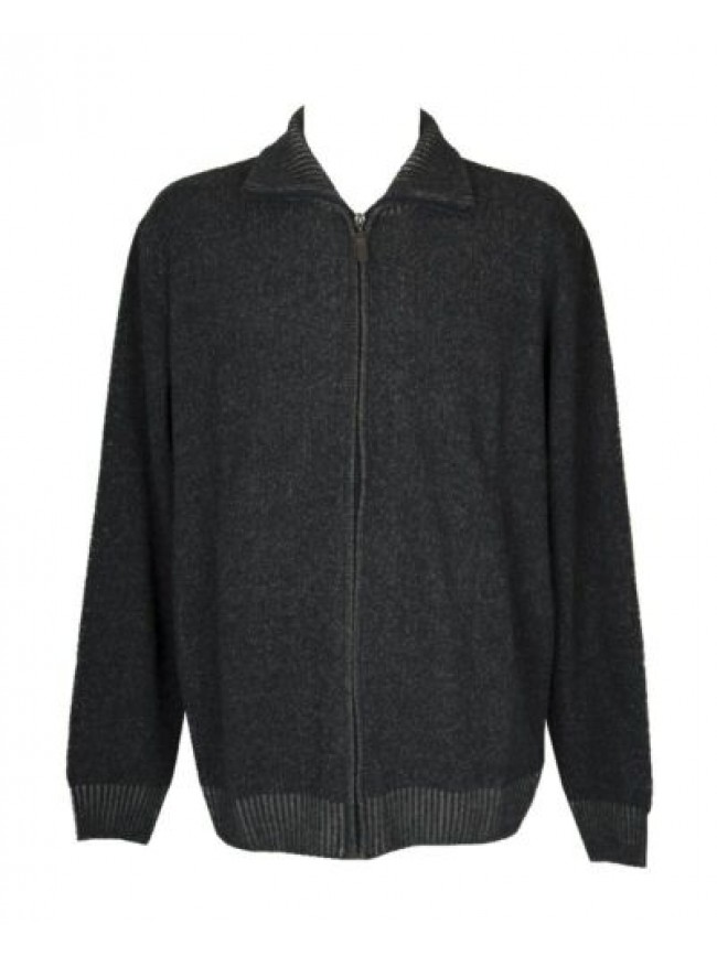 SG Maglia giacca uomo misto lana manica lunga con zip DIRITTO e ROVESCIO articol