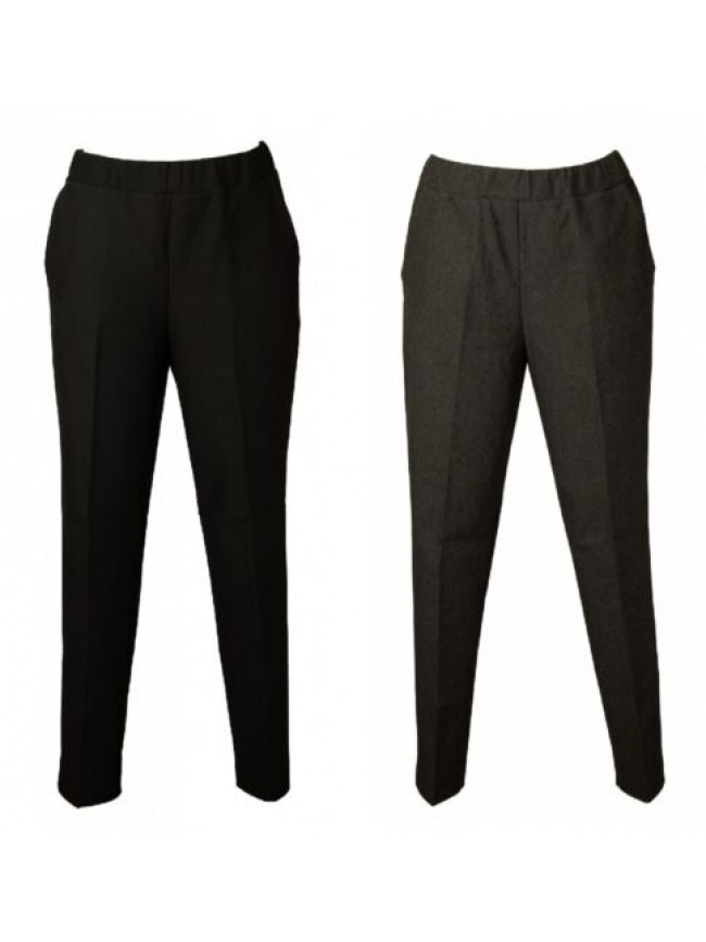SG Pantalone donna RAGNO lungo elastico in vita e tasche laterali in jersey inve