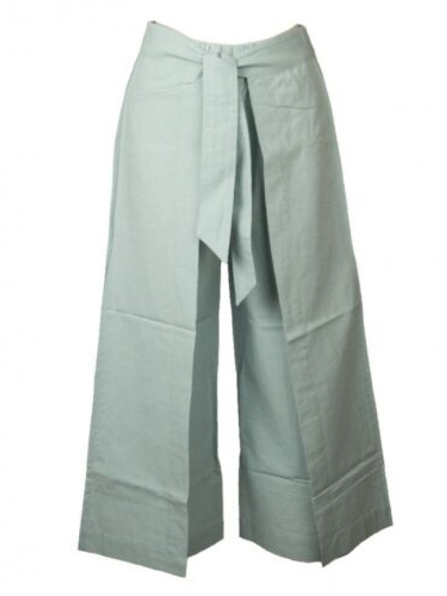 SG Pantalone lungo donna RAGNO pantaloni comfort cotone e lino gamba larga estiv