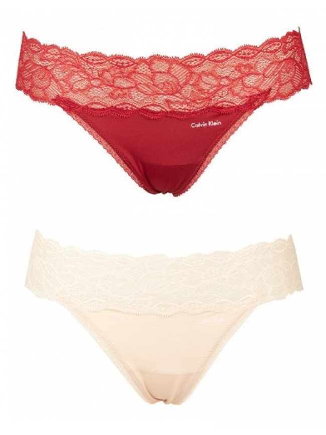SG Perizoma donna CK CALVIN KLEIN  slip mutanda con inserti in pizzo underwear a