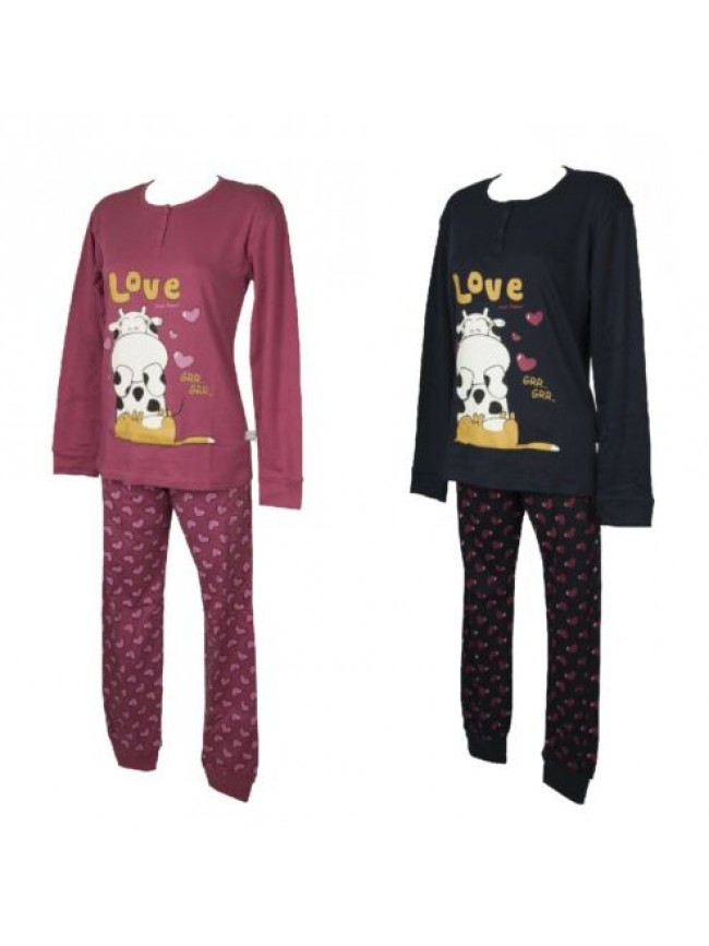 SG Pigiama bimba CRAZY FARM bambina ragazza teenager kids interlock invernale ma