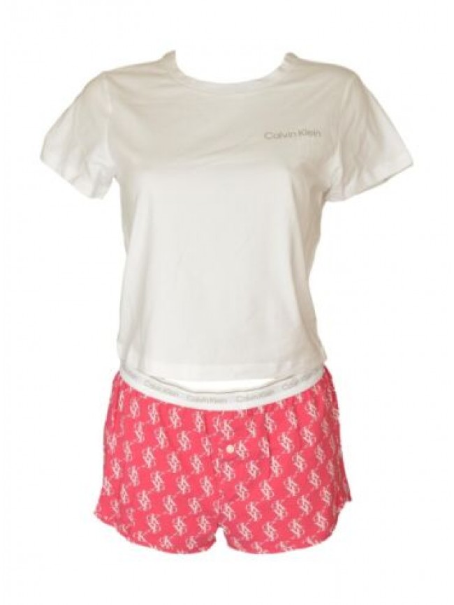 SG Pigiama donna CALVIN KLEIN t shirt manica corta pantalone corto e sacca porta