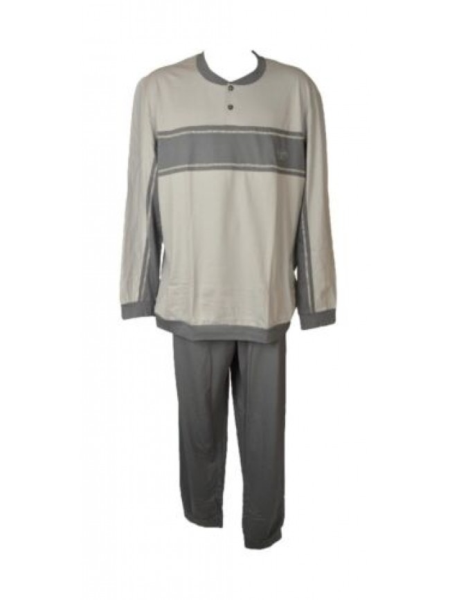 SG Pigiama uomo YOU 365 cotone estivo manica lunga collo serafino pantalone e ma