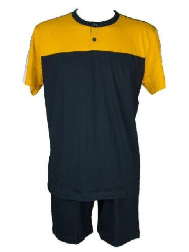 SG Pigiama uomo cotone manica corta pantalone corto collo serafino RAGNO SPORT a