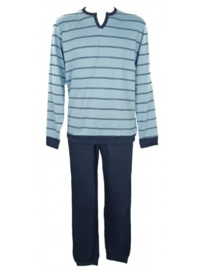 SG Pigiama uomo cotone manica lunga collo serafino RAGNO articolo N24261
