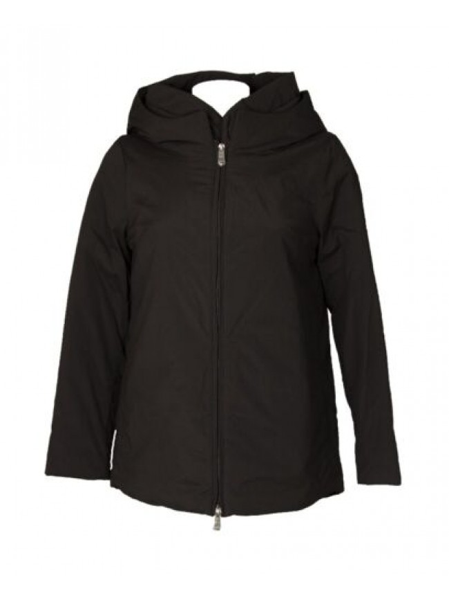 SG Piumino donna RAGNO giacca svasata con cappuccio piumerino con  anima in meri