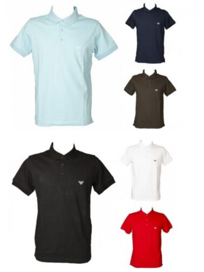 SG Polo uomo EMPORIO ARMANI maglia manica corta con colletto e bottoni cotone el