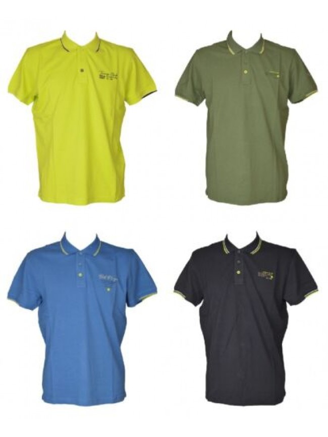 SG Polo uomo F.LLI CAMPAGNOLO maglia manica corta con colletto e bottoni e spacc