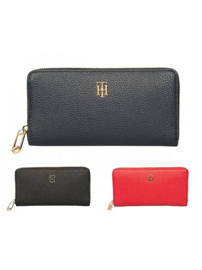 SG Portafoglio donna TOMMY HILFIGER con logo in rilievo articolo AW0AW12209 cm 1