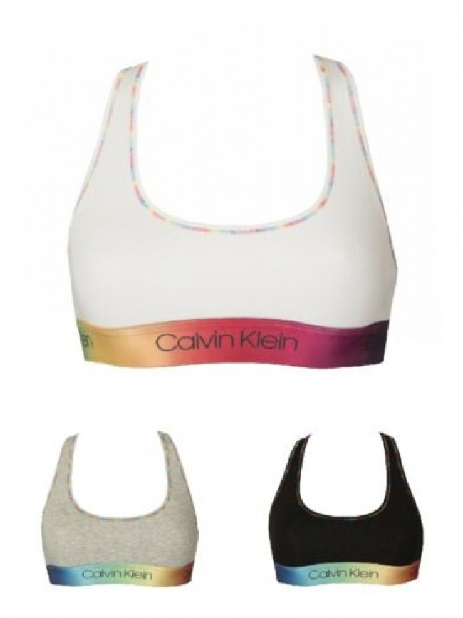 SG Reggiseno brassiere bralette donna elastico a vista sport CK CALVIN KLEIN art