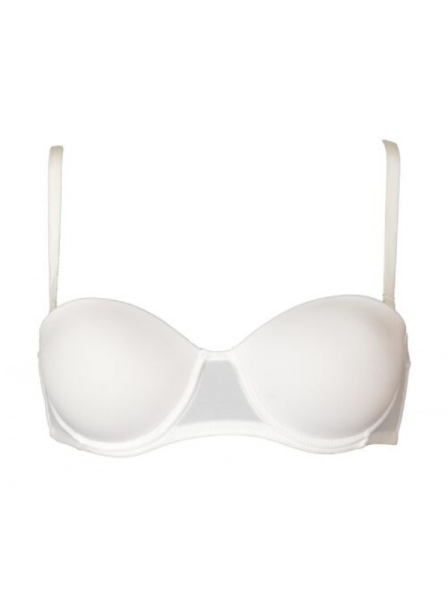 SG Reggiseno donna LORMAR a fascia con coppa graduata con ferretto e lacci remov