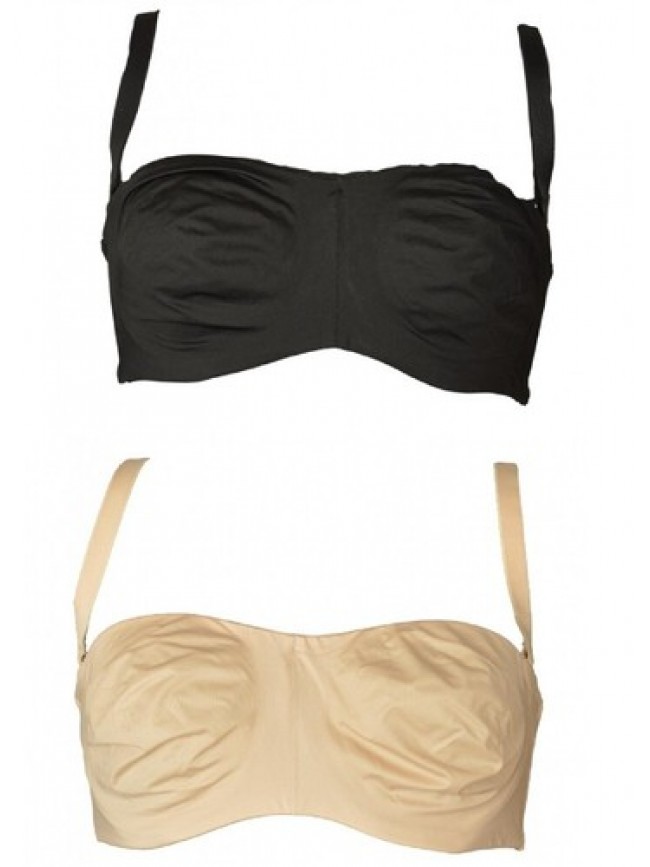 SG Reggiseno donna LOVABLE bandeau con lacci incrociati e removibile fascia sili