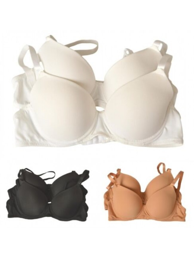 SG Reggiseno donna RAGNO con ferretto e coppa imbottito confezione 2 capi microf