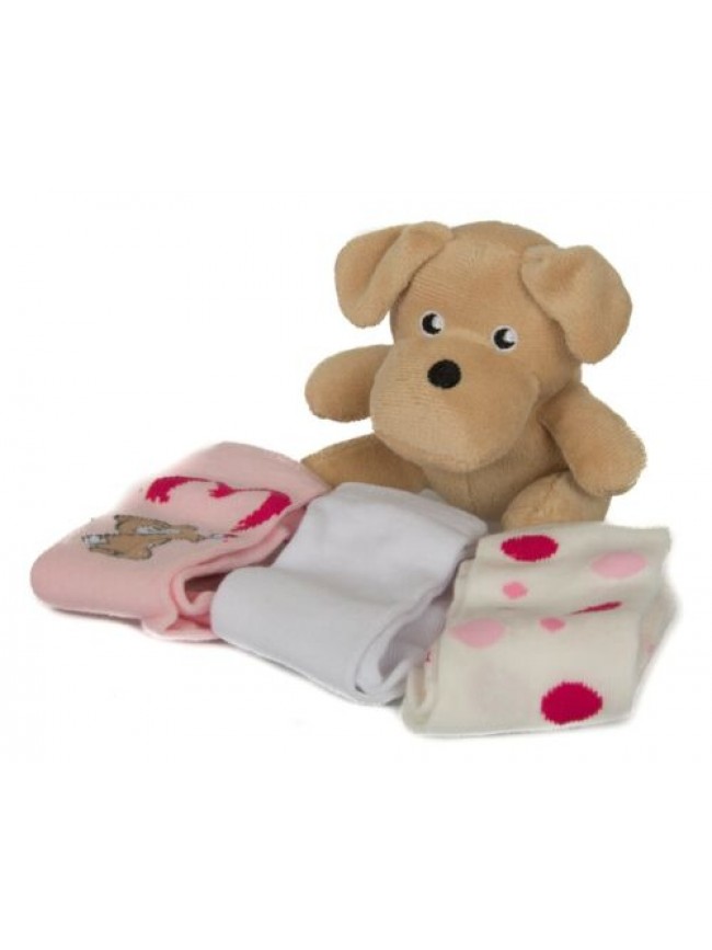 SG Scatola kit regalo 3 paia calzettoni + pelouches baby neonata CIOCCA articolo