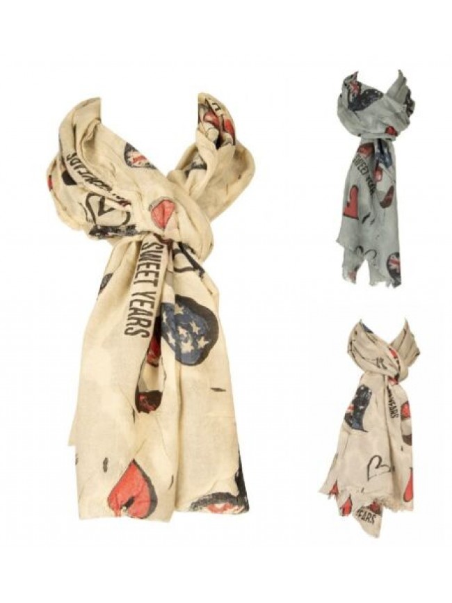 SG Sciarpa foulard donna SWEET YEARS articolo LF51SY SY01 - cm.170 x cm.60 (circ