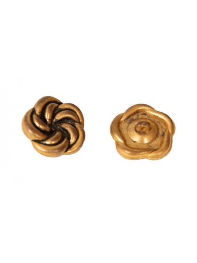 SG Set 4 bottoni rotondo in metallo con gambo da cucire mm.27 x 27 x 10 mm artic