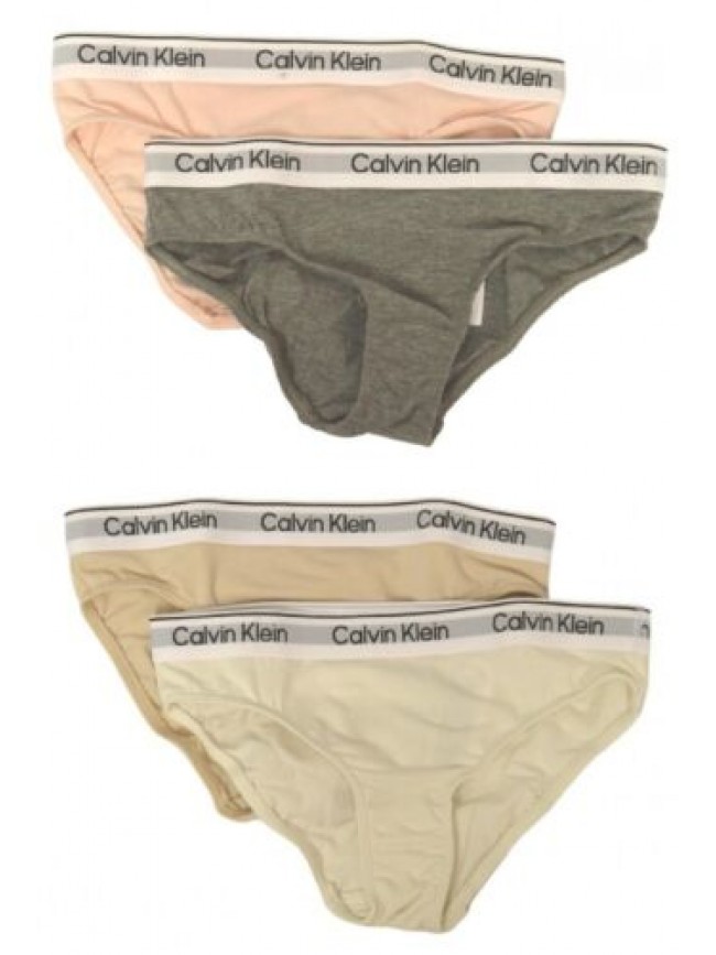 SG Slip bimba CK CALVIN KLEIN bambina femmina confezione 2 pezzi elastico a vist