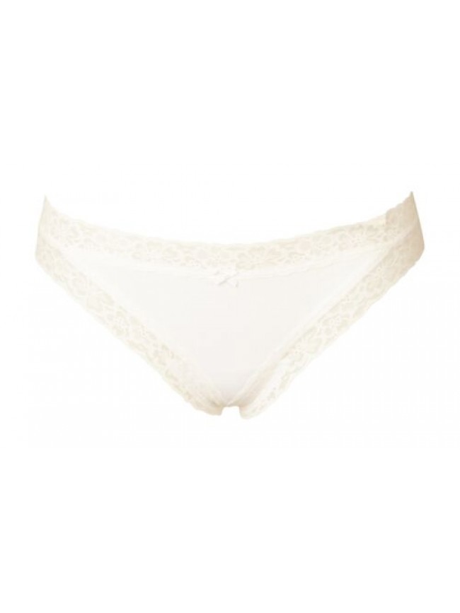 SG Slip brasiliano donna RAGNO cotone elasticizzato thong pizzo underwear  artic