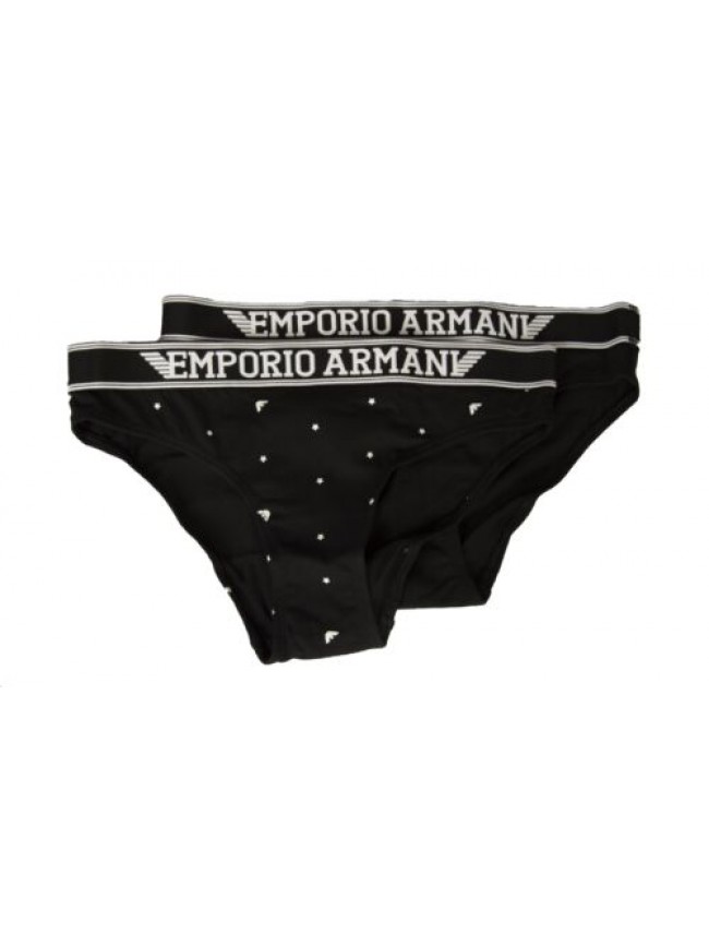 SG Slip donna EMPORIO ARMANI confezione 2 pezzi elastico a vista mutanda bipack 