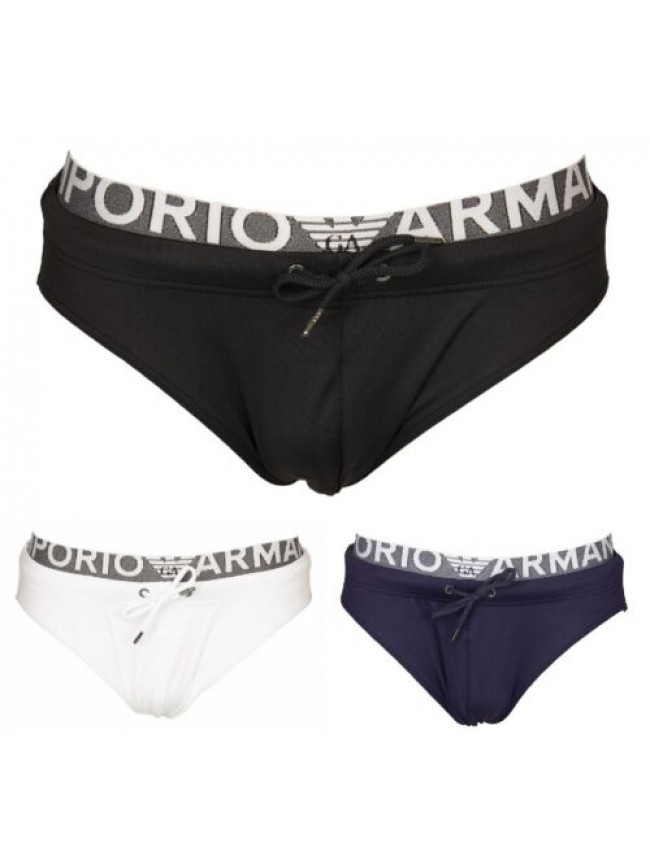 SG Slip mare EMPORIO ARMANI costume piscina spa elastico a vista con coulisse es