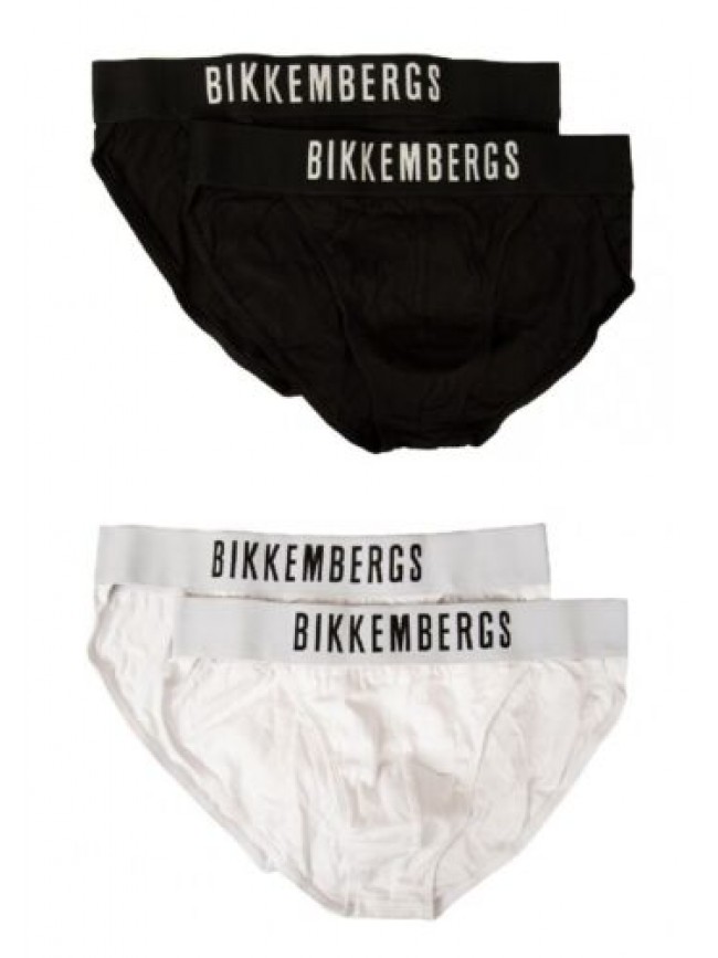 SG Slip uomo BIKKEMBERGS confezione 2 capi elastico a vista cotone elasticizzato