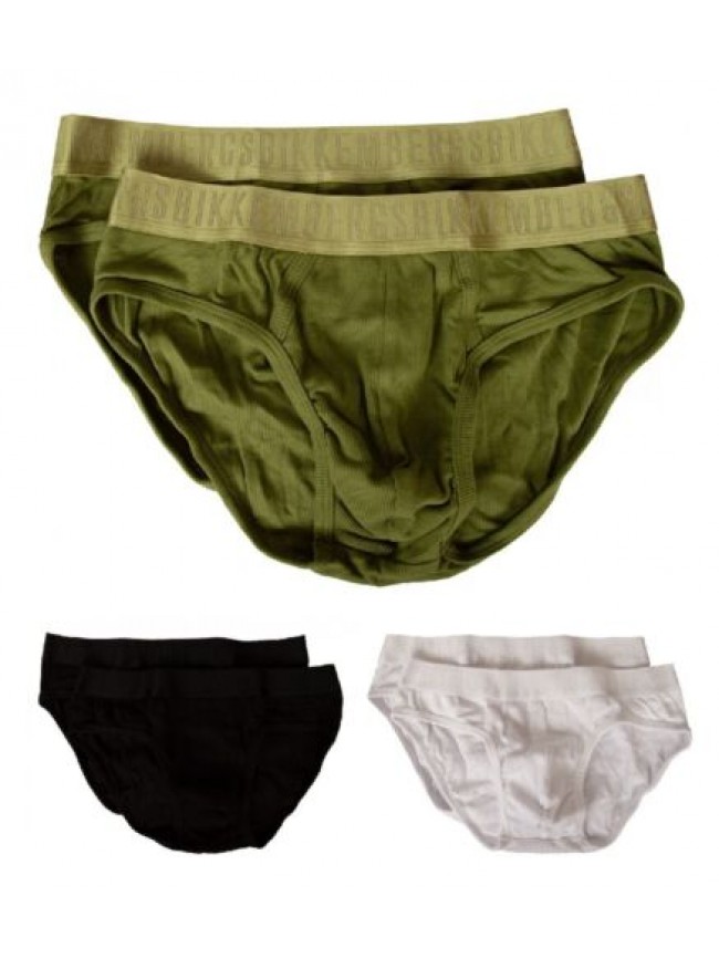 SG Slip uomo BIKKEMBERGS confezione 2 capi elastico a vista cotone elasticizzato