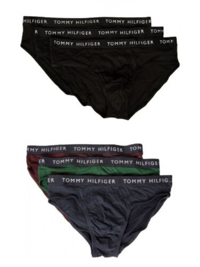 SG Slip uomo TOMMY HILFIGER confezione 3 slip mutande elastico a vista cotone el