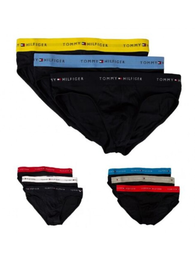 SG Slip uomo TOMMY HILFIGER confezione 3 slip mutande elastico a vista cotone el