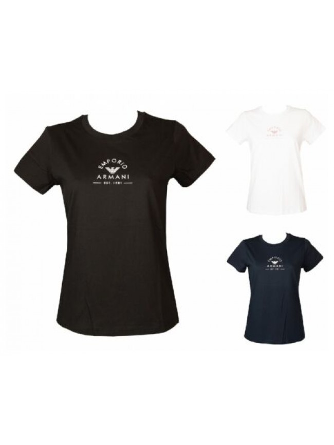 SG T-shirt donna EMPORIO ARMANI manica corta girocollo con logo stampato puro co