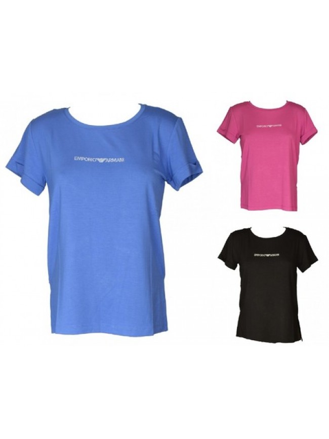 SG T-shirt donna EMPORIO ARMANI manica corta girocollo con logo viscosa articolo