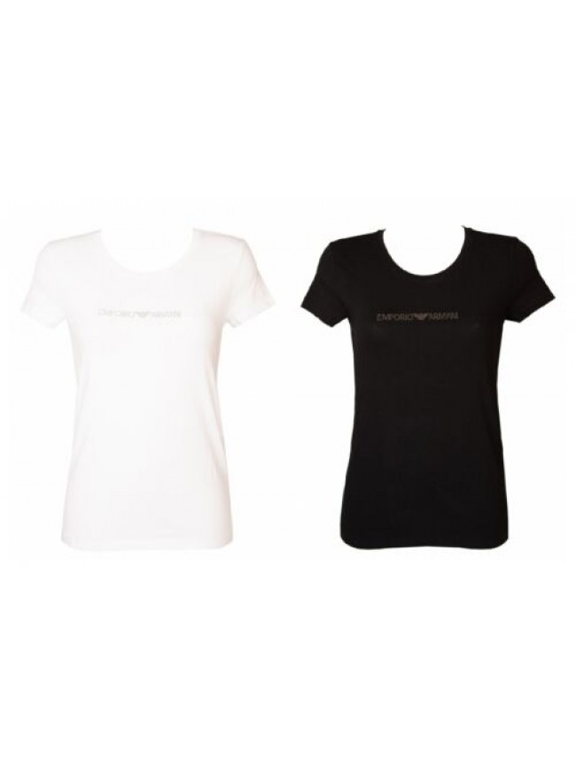 SG T-shirt donna EMPORIO ARMANI manica corta girocollo maglietta cotone elastici