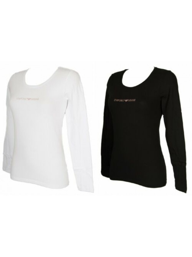 SG T-shirt donna manica lunga scollo a U maglia EMPORIO ARMANI articolo 163378 9