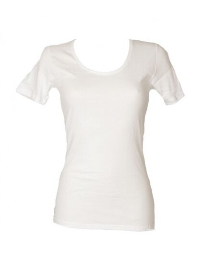 SG T-shirt girocollo donna manica corta cotone biologico RAGNO articolo 711317 O