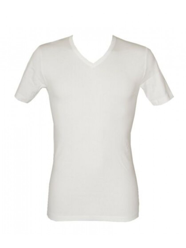 SG T-shirt maglia intima uomo cotone biologico manica corta scollo V RAGNO artic