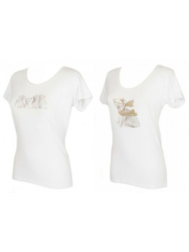 SG T-shirt maglietta donna manica corta girocollo viscosa RAGNO articolo 070437