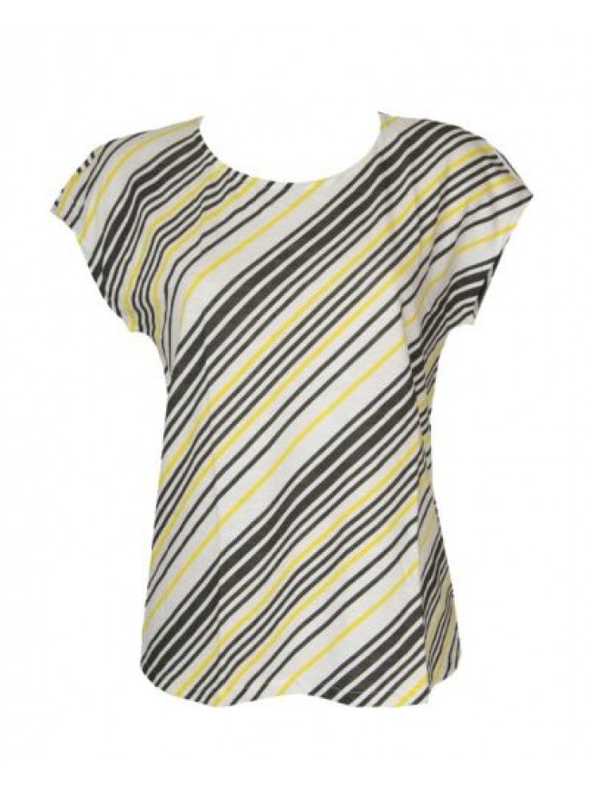SG T-shirt maglietta donna manica corta ricalata girocollo cotone RAGNO articolo