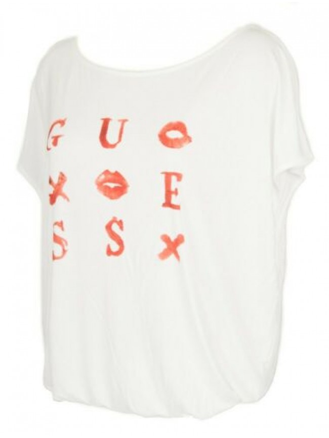 SG T-shirt maglietta donna senza maniche scollo dietro viscosa GUESS articolo FN